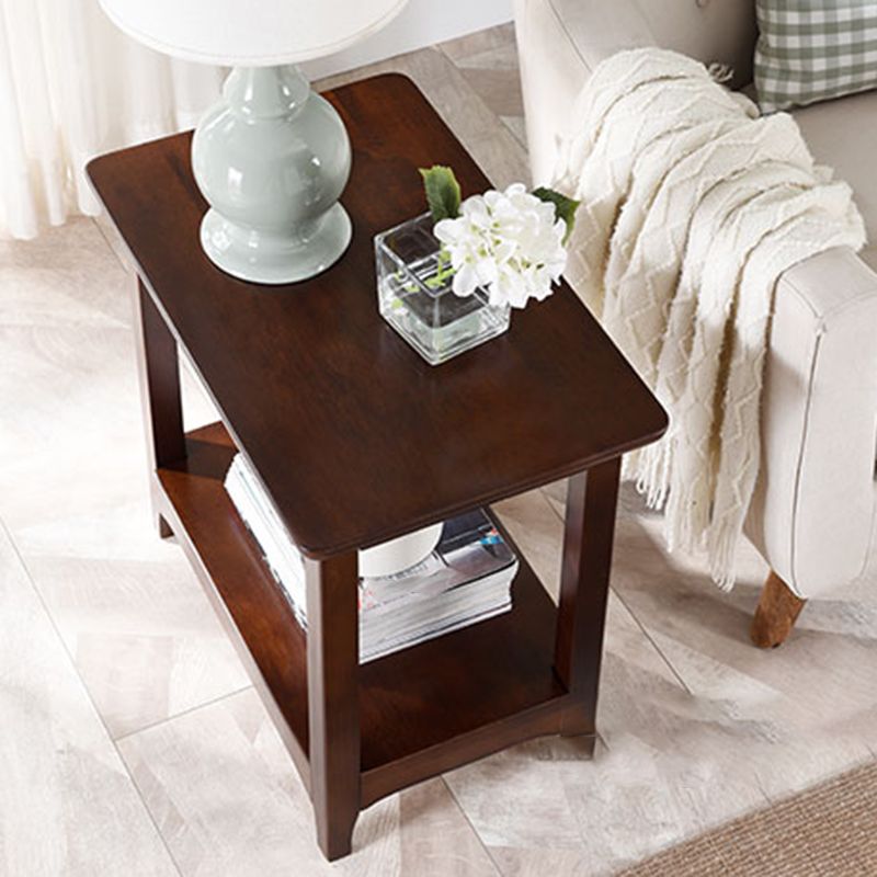 Farmhouse Solid Wood End Table Rectangular Side Table with Shelf Clearhalo 'Coffee & Accent Tables' 'End & Side Tables' 'end_side_table' 'end_side_tables' 'furn' 'furn_end_side_tables' 'Furniture' 'furniture_end_side_table' 'Living Room Furniture' 1200x1200_6ae9985a-476d-4f5f-967b-a45e65d9a0e1