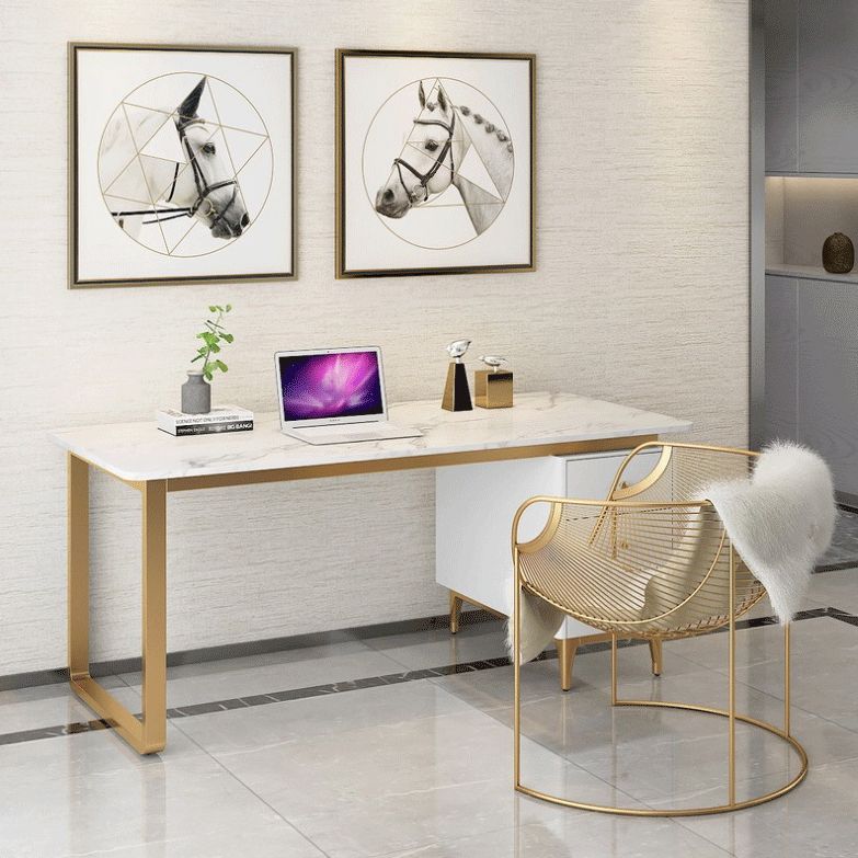Glam White Marble Writing Desk with 3-Drawer Rectangular Office Desk Clearhalo 'furn' 'furn_office_desk' 'Furniture' 'Office Desks' 'Office Furniture' 'office_desk' 1200x1200_6ae9b9a7-d980-4fd2-80d3-dc51bf8849ad