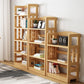 Rubber Wood Modern Bookcase Open Shelf Rectangular Bookcase for Study 11"W