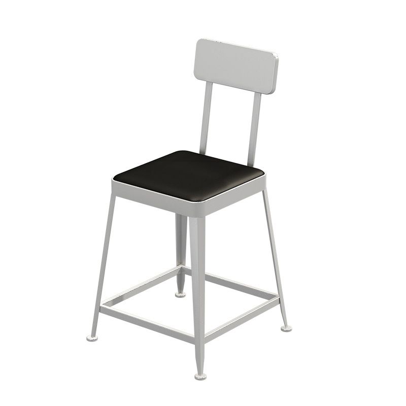 Contemporary Restaurant Iron Barstool Matte Finish Footrest Stool Clearhalo 'Bar Furniture' 'Bar Stools' 'bar_stools' 'furn' 'furn_bar_stools' 'Furniture' 'furniture_bar_stools' 'Kitchen & Dining Furniture' 1200x1200_6aeb88d3-2a40-4709-b1fe-3988667c723e