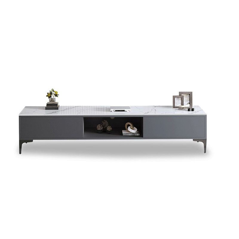 15.7" H Glam TV Cabinet Glass Top Media Console TV Stand with 2 Doors Clearhalo 'furn' 'furn_tv_stands_entertainment_centers' 'Furniture' 'Living Room Furniture' 'TV Stands & Entertainment Centers' 'TV Stands & Media Storage Furniture' 'tv_stands_entertainment_centers' 1200x1200_6aef70a4-8af2-4bfe-9a34-a2e58ddb8bb2