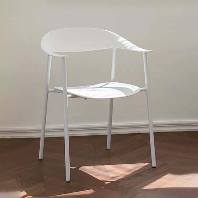 Scandinavian Style Plastic Arm Chair Open Back Dining Side Chair Clearhalo 'Dining Chairs' 'Dining Tables & Seating' 'dining_chair' 'furn' 'furn_dining_chair' 'Furniture' 'furniture_dining_chair' 'Kitchen & Dining Furniture' 1200x1200_6af0090d-f564-4ad2-9270-bd6519546072