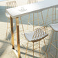 Solid Wood Counter Height Table White Top and Gold Base Bar Table Clearhalo 'Bar Furniture' 'Bar Tables' 'bar_tables' 'furn' 'furn_bar_tables' 'Furniture' 'Kitchen & Dining Furniture' 1200x1200_6af15aa9-19a8-4f3a-958c-daa507bcef69