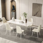1/2/5/7 Pieces White Dining Set Sintered Stone Rectangle Dining Set with Leather Chairs Clearhalo 'Dining Room Sets' 'Dining Tables & Seating' 'dining_room_set' 'furn' 'furn_dining_room_set' 'Furniture' 'furniture_dining_room_set' 'Kitchen & Dining Furniture' 1200x1200_6af15ed7-3300-4f92-9457-db61de3a5208