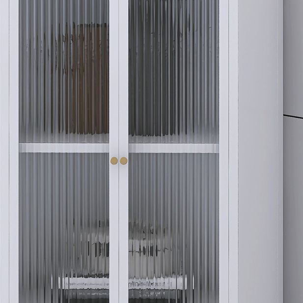 35.5 "H Modern Stone Buffet aparador 2 Puertas de vidrio Servidor de buffet de comedor