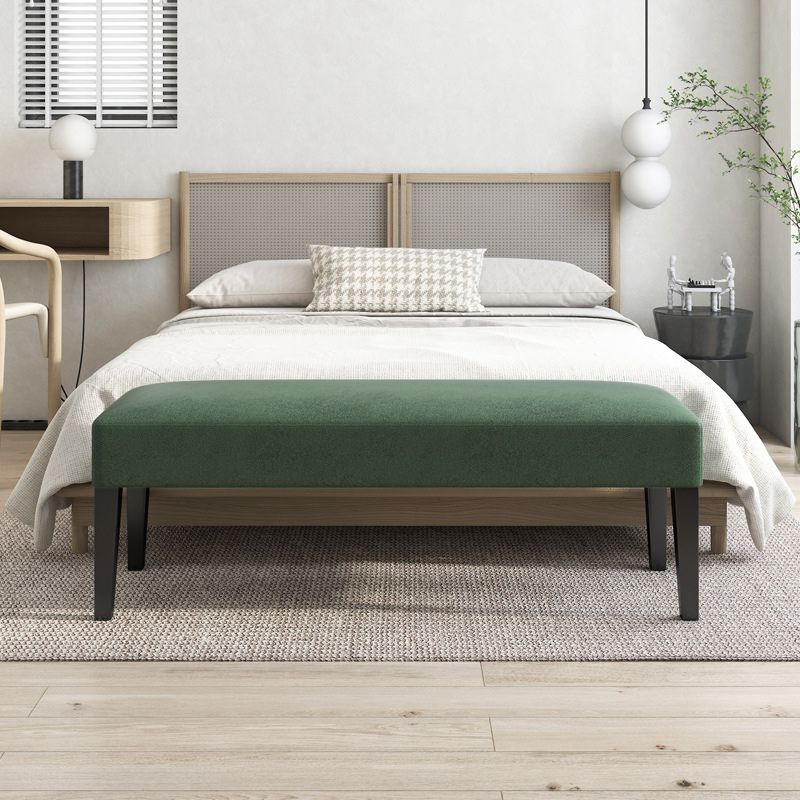 15.7" W Modern Manufactured Wood Bench Cushioned Seating Bench Clearhalo 'Benches' 'Chairs & Seating' 'furn' 'furn_benches' 'Furniture' 'Living Room Furniture' 1200x1200_6af2e58b-408a-4d6f-aaf4-b4e9e1ed3b60