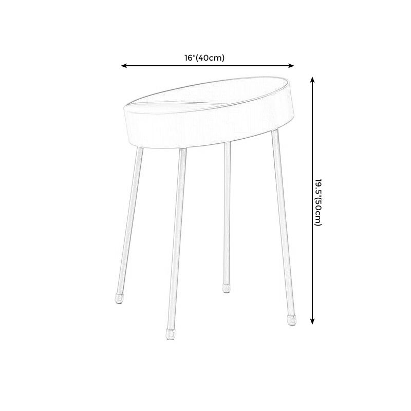 Mid-century Modern 4 Legs Cocktail Table Metal Round Coffee Table Clearhalo 'Coffee & Accent Tables' 'End & Side Tables' 'end_side_table' 'end_side_tables' 'furn' 'furn_end_side_tables' 'Furniture' 'furniture_end_side_table' 'Living Room Furniture' 1200x1200_6af3f7ef-ef6a-4d26-9382-2b9c63f90ca8