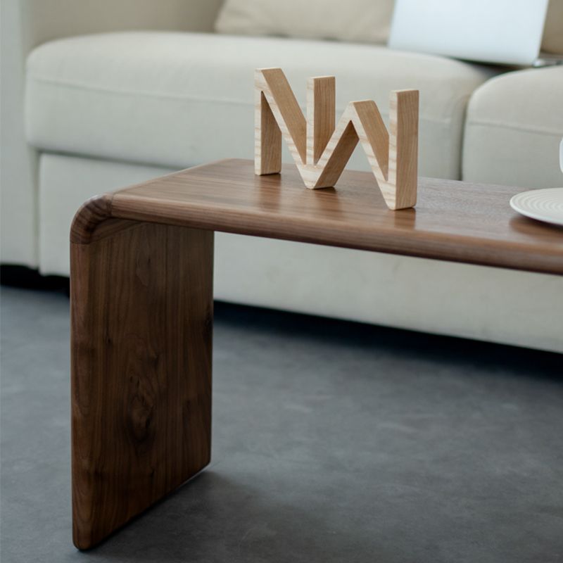 Solid Wood End Table Rectangular Corner Table for Living Room