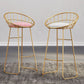 Scandinavian Design Upholstered Bar Stools Armless Stools with Cushion