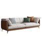 Modern 32.67" H Genuine Leather Pillow Top Arm Sofa For Living Room