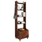 Modern Style Open Back Book Shelf Standard Wooden Bookcase with Drawers