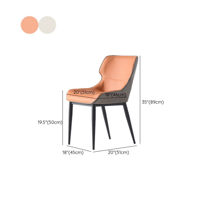 Dining Room Upholstered Chair Home Wingback Faux Leather Dining Chair Clearhalo 'Dining Chairs' 'Dining Tables & Seating' 'dining_chair' 'furn' 'furn_dining_chair' 'Furniture' 'Kitchen & Dining Furniture' 1200x1200_6af7a591-ed6f-43c9-876c-f1fc544279ae