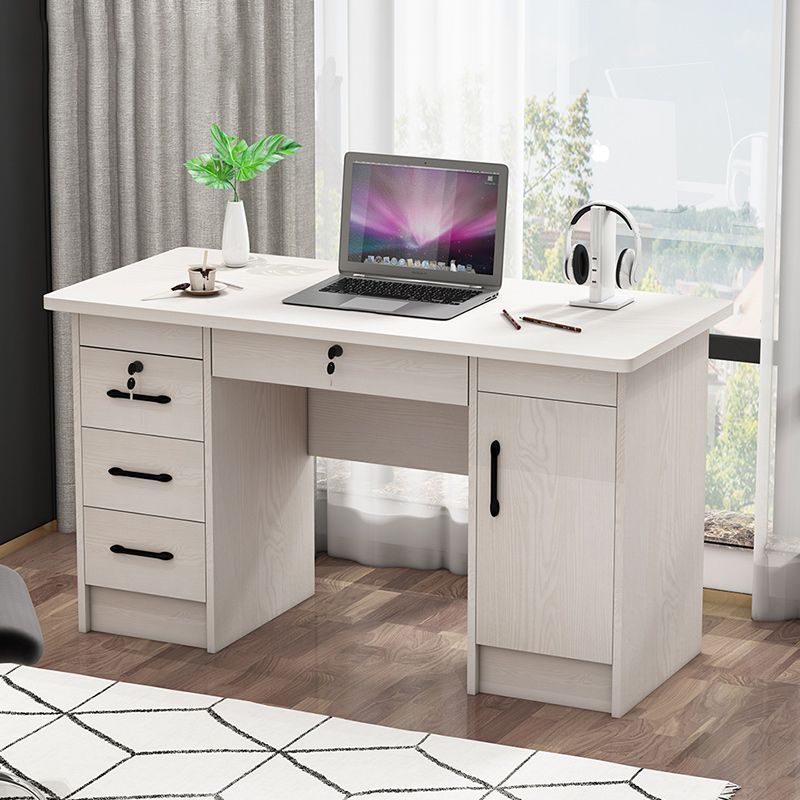 Engineered Wood Writing Desk Industrial Rectangular Office Desk - Clearhalo
