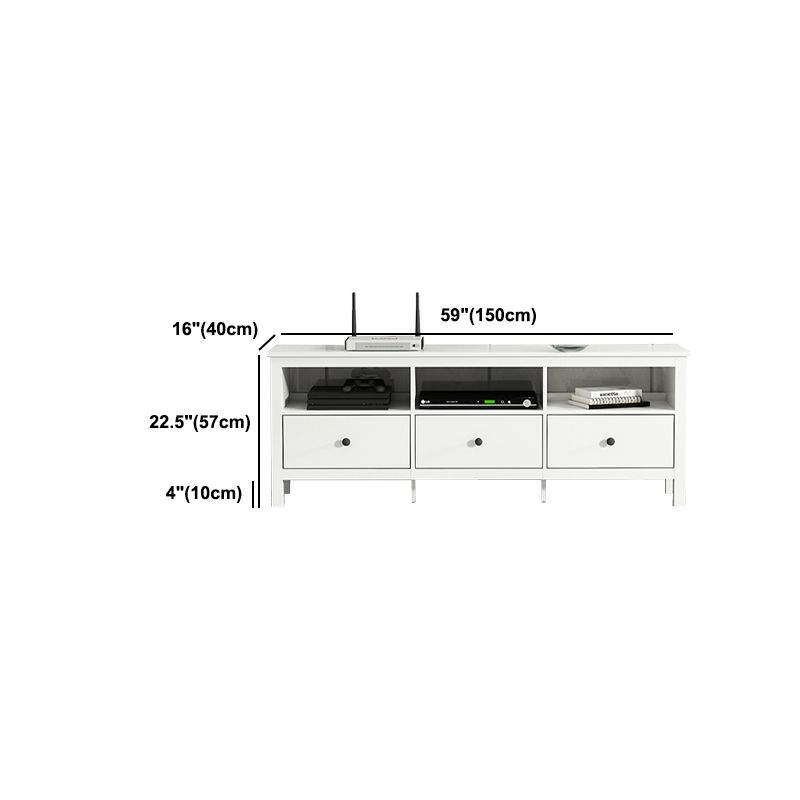 White Contemporary TV Stand Faux Wood TV Cabinet with Drawers Clearhalo 'furn' 'furn_tv_stands_entertainment_centers' 'Furniture' 'Living Room Furniture' 'TV Stands & Entertainment Centers' 'TV Stands & Media Storage Furniture' 'tv_stands_entertainment_centers' 1200x1200_6af9b7d3-5b86-4515-a8a2-cc4ccdc67c8b