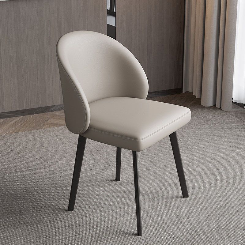 Contemporary Style Dining Chair Armless Chair with Metal Legs Clearhalo 'Dining Chairs' 'Dining Tables & Seating' 'dining_chair' 'furn' 'furn_dining_chair' 'Furniture' 'furniture_dining_chair' 'Kitchen & Dining Furniture' 1200x1200_6af9dee9-f6aa-4085-a957-c3a91233785f