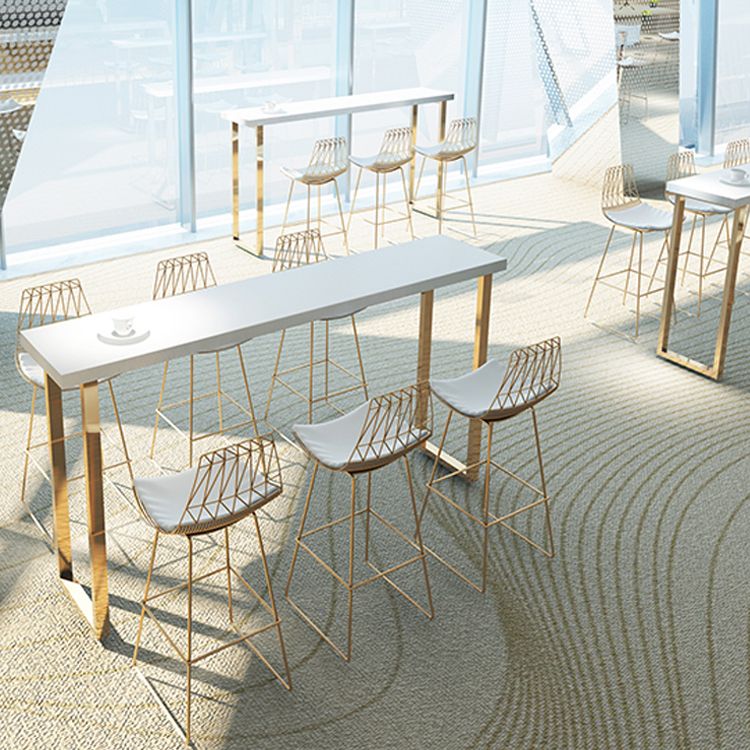 Taburetes de barra de metal glam -metal taburetes de comedor de espalda con patas de metal