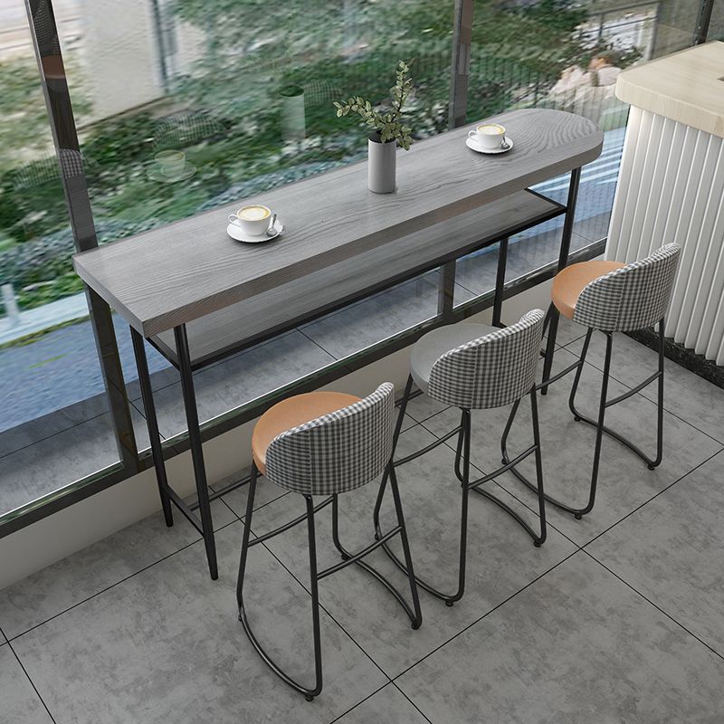 Soggiorno set moderno per pub 1/2/4/7 pezzi sgabello da bar in legno ovale e set da tavolo