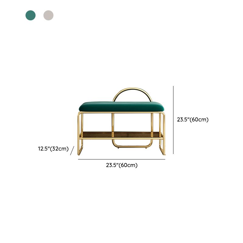 Modern Entryway Bench Cushioned Metal Seating Bench , 12.5" Width Clearhalo 'Benches' 'Chairs & Seating' 'furn' 'furn_benches' 'Furniture' 'Living Room Furniture' 1200x1200_6afc903c-9666-41ba-8c5e-412fc19ecad6