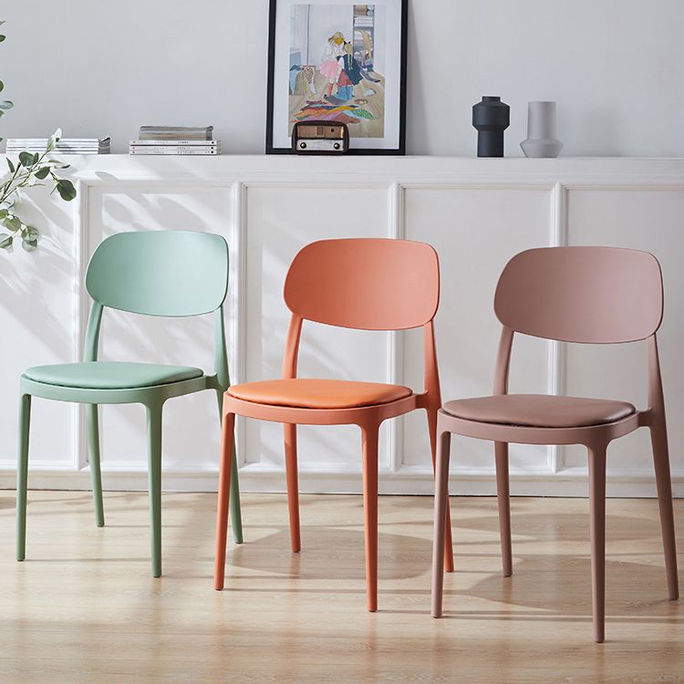 Plastic Scandinavian Living Room Side Chair Matte Finish Open Back Dining Chair Clearhalo ' kitchen&dining_furn' 'Dining Chairs' 'Dining Tables & Seating' 'dining_chair' 'furn' 'furn_dining_chair' 'Furniture' 'furniture_dining_chair' 'Kitchen & Dining Furniture' 'kitchen' 1200x1200_6afe487a-15c6-4574-b172-c8a75bab4746