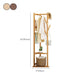 Modern Wood Entry Hall Tree Free Standing Coat Rack with 4 Hooks