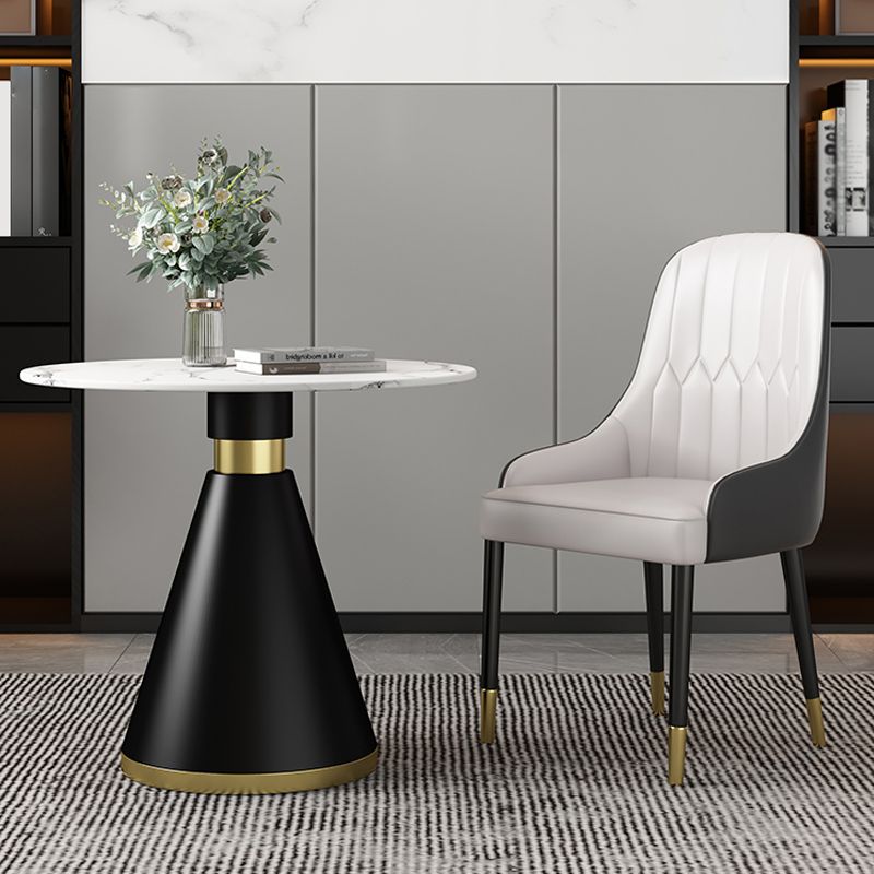 1/2/5 Pcs Metal Modern Dining Set with Round Table Dinette Set Clearhalo 'Dining Room Sets' 'Dining Tables & Seating' 'dining_room_set' 'furn' 'furn_dining_room_set' 'Furniture' 'furniture_dining_room_set' 'Kitchen & Dining Furniture' 'kitchen&dining_furn' 'kitchen' 1200x1200_6aff9e78-fa22-49d1-982d-d2f8eb182b02