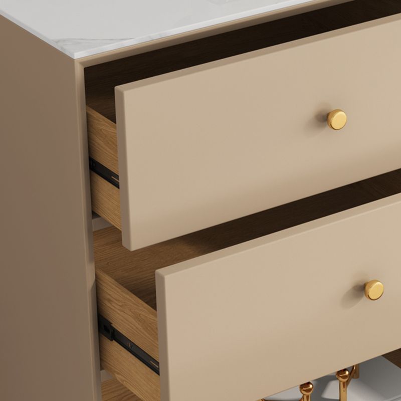 Server a buffet di pietra per tavolino a buffet contemporanei con cassetti per sala da pranzo