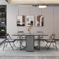 Modern Style Dining Table Sintered Stone Drop-Leaf Dining Table for Home Use Clearhalo ' dining_table' 'Dining Tables & Seating' 'Dining Tables' 'furn' 'furn_dining_table' 'Furniture' 'furniture_dining_table' 'Kitchen & Dining Furniture' 'kitchen&dining_furn' 'kitchen' 'kitchen_dining_table' 1200x1200_6b0302db-60d5-4829-aa07-f3fe444e19e6