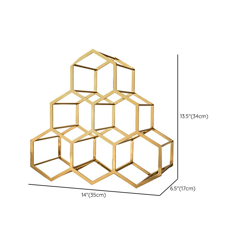 Metal Countertop Wine Glass Rack Modern Stackable Wine Bottle Holder in Gold Clearhalo 'furn' 'furn_wine_racks' 'Furniture' 'Kitchen & Dining Furniture' 'Wine Racks' 'wine_racks' 1200x1200_6b059873-b3da-48af-89ba-a610724c533a
