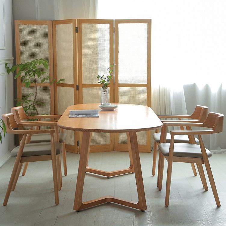 Modern Oval Dining Table Pine Solid Wood Table with Double Pedestal for Home Kitchen Dinner Clearhalo ' dining_table' 'Dining Tables & Seating' 'Dining Tables' 'furn' 'furn_dining_table' 'Furniture' 'furniture_dining_table' 'Kitchen & Dining Furniture' 'kitchen&dining_furn' 'kitchen' 'kitchen_dining_table' 1200x1200_6b065378-cc62-4c7d-9168-d9dbc5db3901