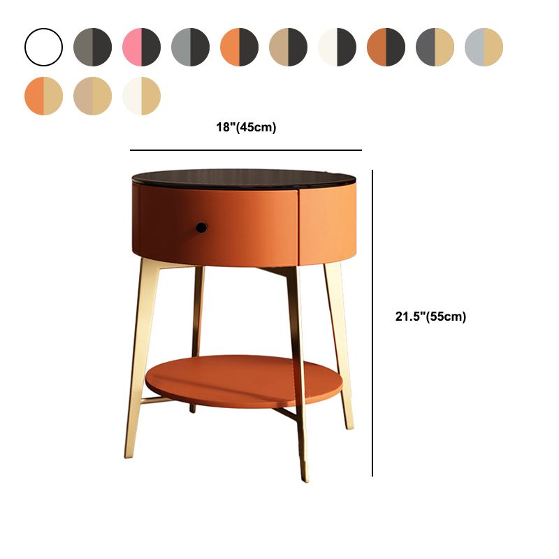 Contemporary Metal and Faux Leather Drawer Storage Bed Nightstand for Bedroom Clearhalo 'Bedroom Furniture' 'furn' 'furn_night_stand' 'Furniture' 'night_stand' 'Nightstands' 1200x1200_6b071ec9-8e8e-4743-b15a-1dfaaaebd7ac