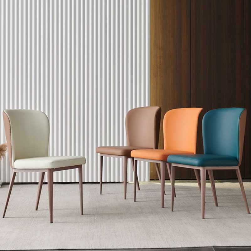 Contemporary Dining Side Chairs Wingback Side Chair with Stainless Steel Legs Clearhalo 'Dining Chairs' 'Dining Tables & Seating' 'dining_chair' 'furn' 'furn_dining_chair' 'Furniture' 'furniture_dining_chair' 'Kitchen & Dining Furniture' 1200x1200_6b07c7b9-15fd-45db-92be-cd046be38317