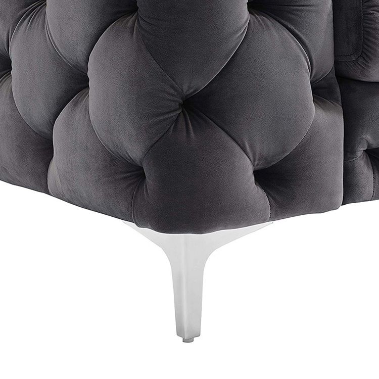 Contemporary Tufted Back Sofa with Tuxedo Arm for Livingroom