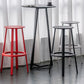 Contemporary Metal Base Backrest Counter High Stool with 4 Legs