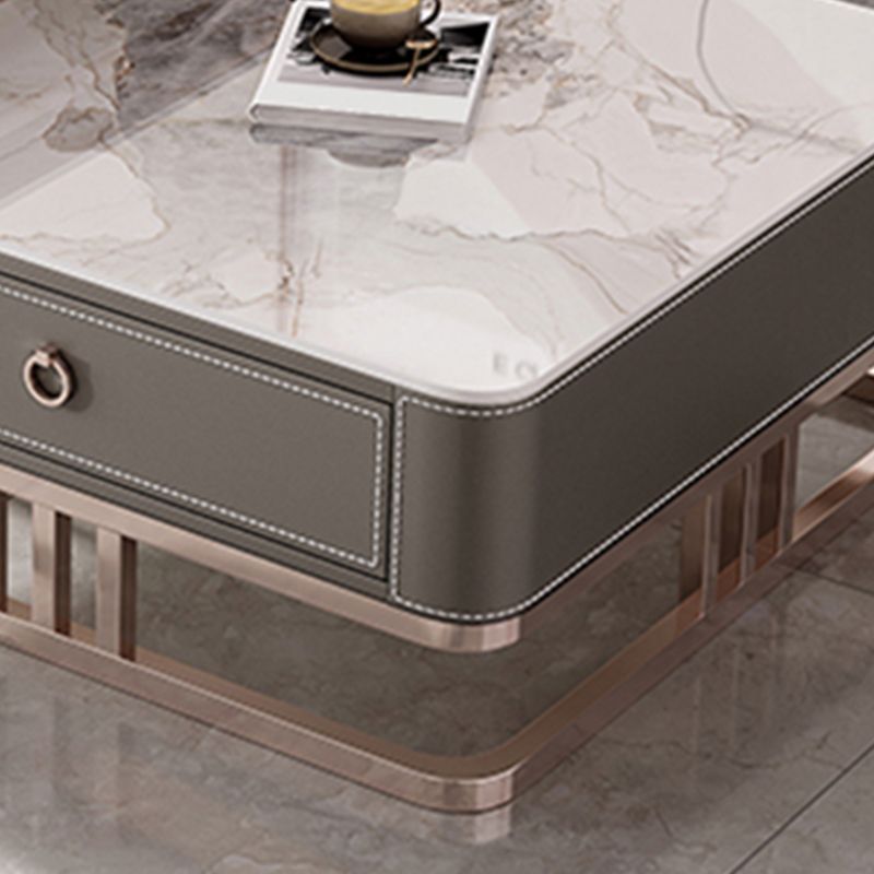 Square Coffee Table Glass Top Coffee Table Set with Golden Legs Clearhalo 'Coffee & Accent Tables' 'Coffee Tables' 'coffee_tables' 'furn' 'furn_coffee_tables' 'Furniture' 'Living Room Furniture' 1200x1200_6b0877e1-d0cb-4ccd-8967-4e6206adcd24