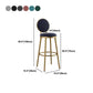 Glam Reception Footrest Stool Matte Finish Velvet Counter Stool Clearhalo 'Bar Furniture' 'Bar Stools' 'bar_stools' 'Furniture' 'furniture_bar_stools' 'Kitchen & Dining Furniture' 1200x1200_6b08f357-22a7-406e-ab19-73b5f46ff3e9