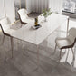 White and Purple Dining Table Modern Stone and Metal Dining Room Table Clearhalo 'Dining Tables & Seating' 'Dining Tables' 'dining_table' 'Furniture' 'furniture_dining_table' 'Kitchen & Dining Furniture' 1200x1200_6b099a44-9082-428e-ab15-26e8b4993d22
