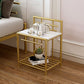 1 Shelf Glam Nightstand Metal Legs Included Night Table Open Storage ,23.6" Tall Clearhalo 'Bedroom Furniture' 'furn' 'furn_night_stand' 'Furniture' 'night_stand' 'Nightstands' 1200x1200_6b09f7d1-3588-4af1-89fd-6f00acd15142