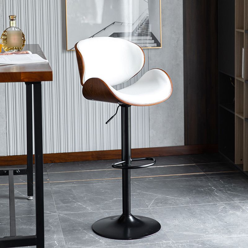 Modern Liftable Bar-stool PU Leather Counter Bar Stool with Metal Legs Clearhalo 'Bar Furniture' 'Bar Stools' 'bar_stools' 'Furniture' 'furniture_bar_stools' 'Kitchen & Dining Furniture' 1200x1200_6b0bbbd1-2f32-4f03-acec-39df0deea8ce