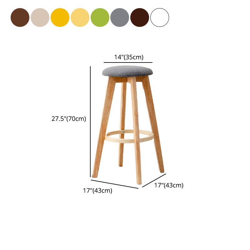 Modern Armless Backless Counter Stool Wood Cashier Bar Stool with Cushion and Pedal Clearhalo 'Bar Furniture' 'Bar Stools' 'bar_stools' 'furn' 'furn_bar_stools' 'furniture_bar_stools' 'Kitchen & Dining Furniture' 'kitchen&dining_furn' 'kitchen' 'kitchen_furn' Furniture' 1200x1200_6b10784f-41d9-4ea5-8cf6-7c4ad992832a