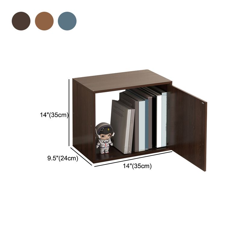 Contemporary Engineer Wood Bookshelf Open Back Bookcase,13.8"L x 9.4"W x 13.8"H