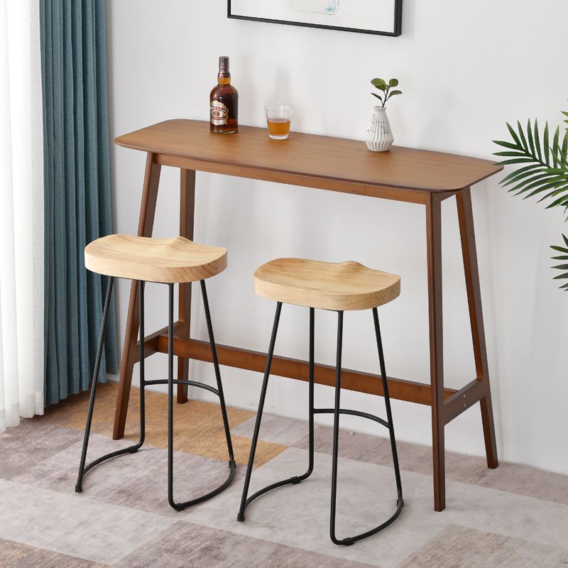 Modern Rectangle Wood Counter Table 1/2/3 Pieces Bar Table Set for Cafe Clearhalo 'Bar Furniture' 'furn' 'furn_home_bar_bar_sets' 'Furniture' 'Home Bars & Bar Sets' 'home_bar_bar_sets' 'Kitchen & Dining Furniture' 1200x1200_6b10daa1-c76f-43da-a0a7-8f32c1c13783