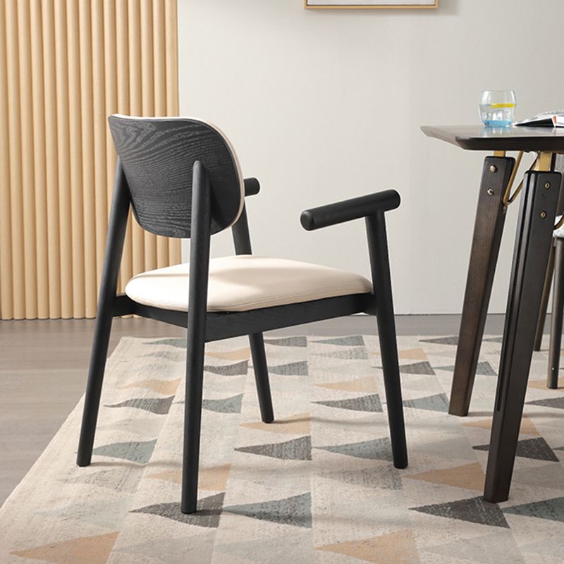Dining Room Arm Dining Chair Home Modern Solid Wood Dining Chair Clearhalo 'Dining Chairs' 'Dining Tables & Seating' 'dining_chair' 'furn' 'furn_dining_chair' 'Furniture' 'Kitchen & Dining Furniture' 1200x1200_6b1272a7-63fa-479e-a238-e32596f15c7e
