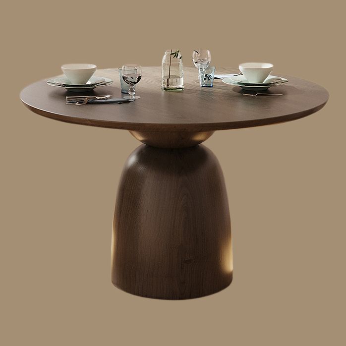 Round Solid Wood Brown Dining Table Simplicity Pedestal Table for Dining Room Clearhalo ' dining_table' 'Dining Tables & Seating' 'Dining Tables' 'furn' 'furn_dining_table' 'Furniture' 'furniture_dining_table' 'Kitchen & Dining Furniture' 'kitchen&dining_furn' 'kitchen' 'kitchen_dining_table' 1200x1200_6b13b191-4193-4d69-a03a-1934c9c744a5