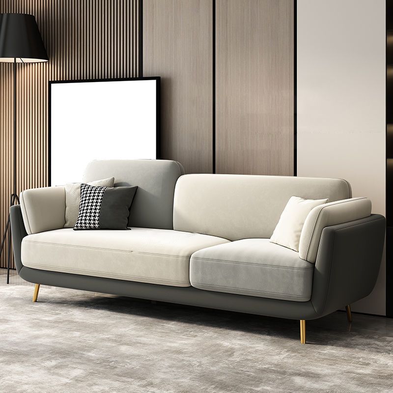 Polish Finish Sofa Flared Arm Sofa for Living Room and Bonus Room Clearhalo 'furn' 'furn_sofas' 'Furniture' 'furniture_sofas' 'kitchen' 'kitchen_sofas' 'Living Room Furniture' 'Sofa' 'sofas' 1200x1200_6b149ea0-6c3a-4bcb-aa37-879b7896df54