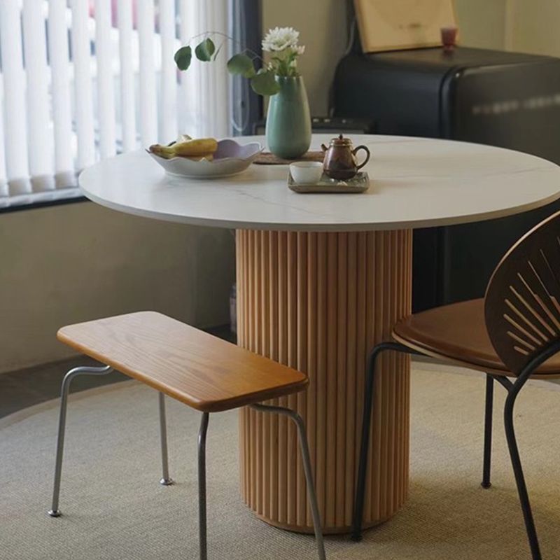 Solid Wood Dining Table Round Modern Pedestal Dining Table for Home Use Clearhalo ' dining_table' 'Dining Tables & Seating' 'Dining Tables' 'furn' 'furn_dining_table' 'Furniture' 'furniture_dining_table' 'Kitchen & Dining Furniture' 'kitchen&dining_furn' 'kitchen' 'kitchen_dining_table' 1200x1200_6b14b987-d79a-4533-81d2-1f70c4f67c8d