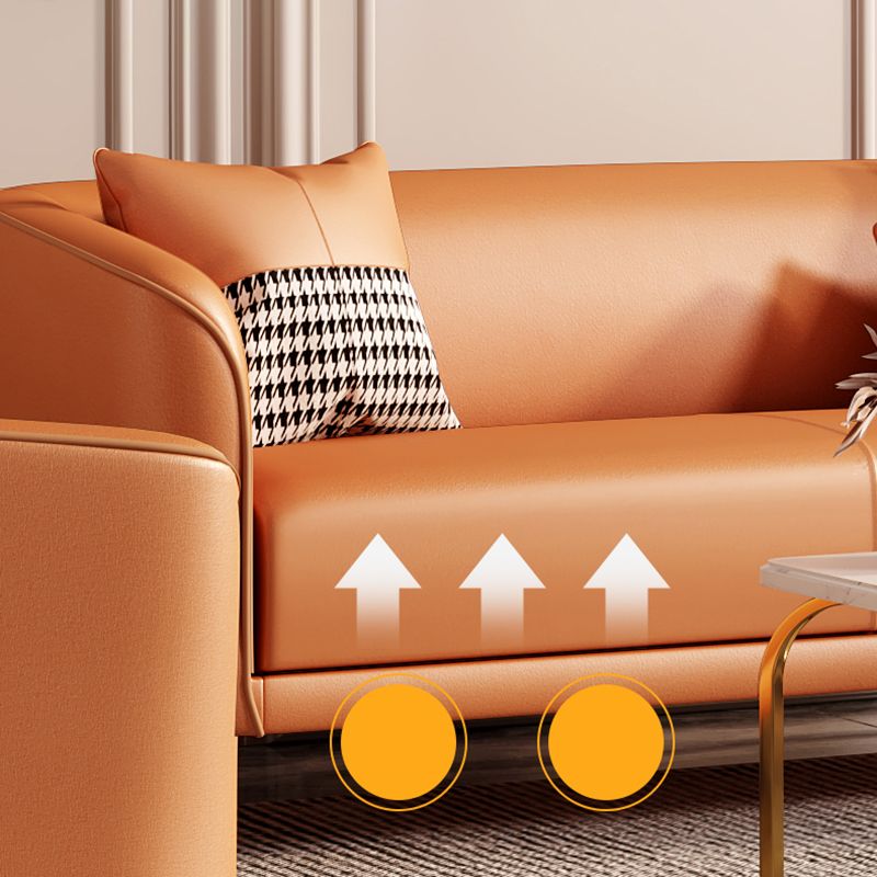 Scandinavische faux lederen bank woonkamer smokingarm loveseat