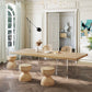 Pine Wood Dining Table Traditional Luxury Dining Table with 3 Legs