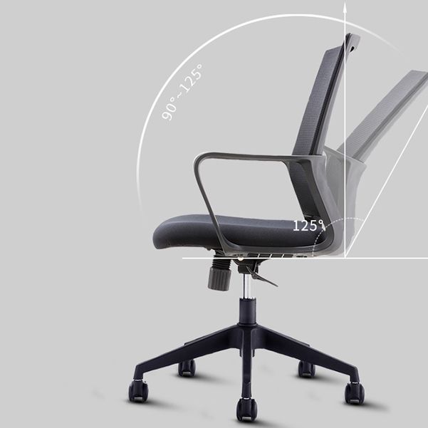 Modern Mid-Back Office Chair Black Frame No Distressing Desk Chair Clearhalo 'furn' 'furn_office_chair' 'Furniture' 'Office Chairs' 'Office Furniture' 'office_chair' 1200x1200_6b16e432-2174-4b05-b7c3-c5480f921e9b