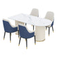 Irregular Island Sintered Stone Dining Table Modern Table in White with Metal Double Pedestal Clearhalo ' dining_table' 'Dining Tables & Seating' 'Dining Tables' 'furn' 'furn_dining_table' 'Furniture' 'furniture_dining_table' 'Kitchen & Dining Furniture' 'kitchen&dining_furn' 'kitchen' 'kitchen_dining_table' 1200x1200_6b177bdf-bfcd-43bd-bc45-2efc0d637848