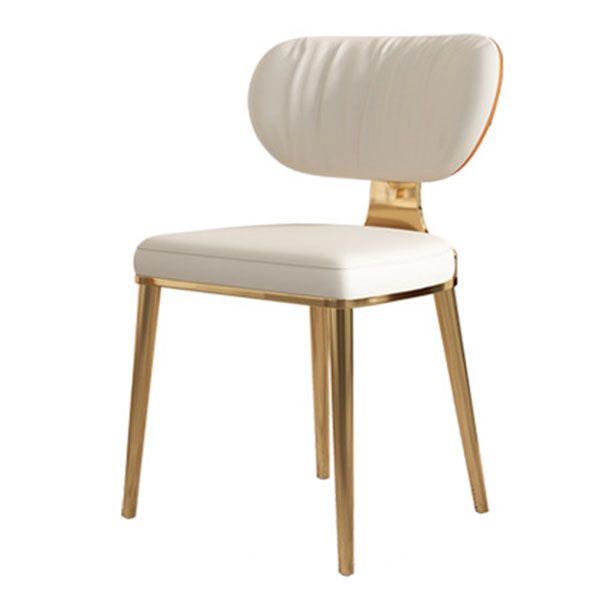 Glam Metal Dining Chairs Open Back Dining Side Furniture in Matte Finish Clearhalo 'Dining Chairs' 'Dining Tables & Seating' 'dining_chair' 'furn' 'furn_dining_chair' 'Furniture' 'Kitchen & Dining Furniture' 1200x1200_6b17e005-19fe-4067-8412-e24b7b5f69e2